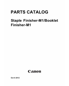 Canon Options Finisher-M1 Staple Booklet Finisher Parts Catalog Manual
