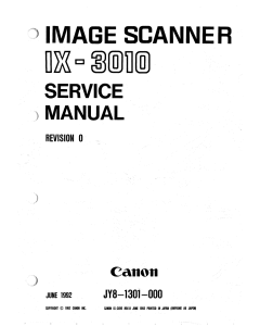 Canon Options IX-3010 Parts and Service Manual