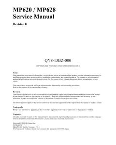 Canon PIXMA MP620 MP628 Service Manual