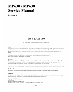Canon PIXMA MP630 MP638 Service Manual