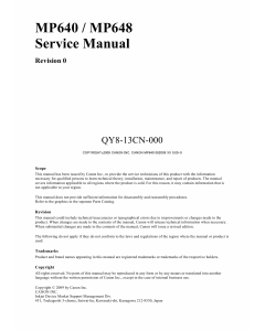 Canon PIXMA MP640 MP648 Service Manual