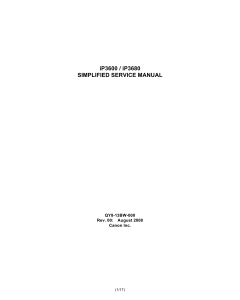 Canon PIXMA iP3600 iP3680 Simplified Service Manual