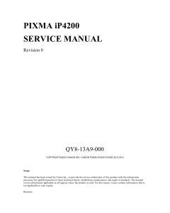 Canon PIXMA iP4200 Service Manual