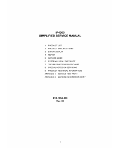 Canon PIXMA iP4300 Parts and Service Manual