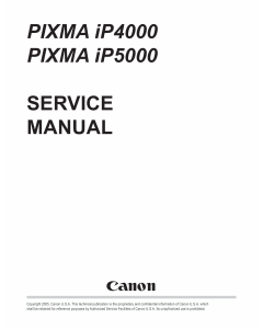 Canon PIXMA iP5000 Service Manual