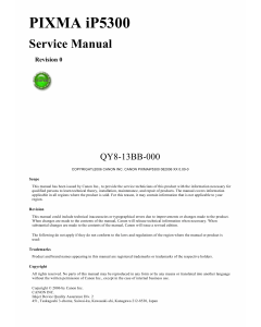 Canon PIXMA iP5300 Service Manual