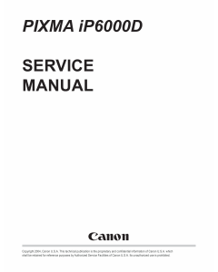 Canon PIXMA iP6000D Service Manual