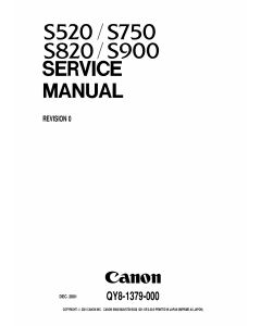 Canon PIXUS S520 S750 S820 S900 Service Manual