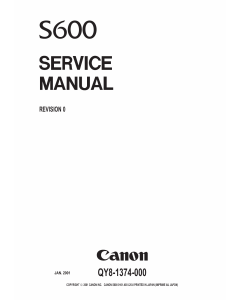 Canon PIXUS S600 Service Manual
