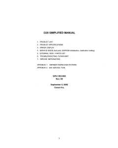 Canon PIXUS i320 Service Manual Simplified