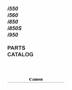 Canon PIXUS i560 i850S Parts Catalog Manual