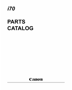 Canon PIXUS i70 50i Parts Catalog Manual
