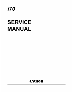 Canon PIXUS i70 50i Service Manual