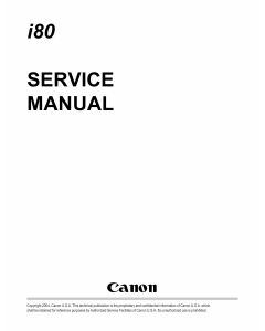 Canon PIXUS i80 80i Service Manual