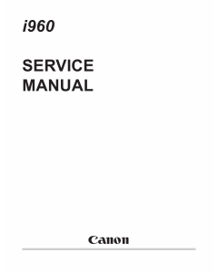 Canon PIXUS i960 i965 Service Manual