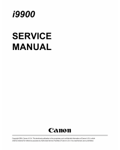 Canon PIXUS i9900 i9950 Service Manual