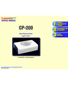 Canon SELPHY CP200 Service Manual