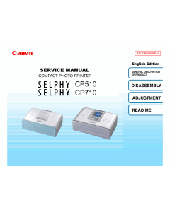 Canon SELPHY CP710 CP510 Service Manual