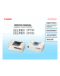 Canon SELPHY CP730 CP720 Service Manual