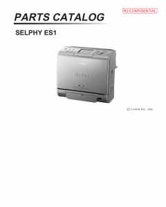Canon SELPHY ES1 Parts Catalog Manual