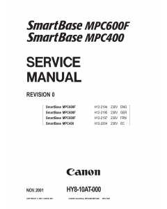 Canon SmartBase MPC400 600F Service Manual