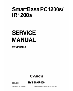 Canon SmartBase PC1200s iR1200s Service Manual