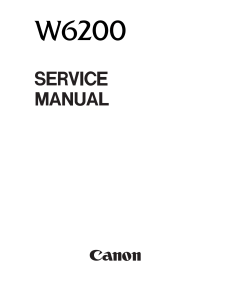 Canon Wide-Format-BubbleJet BJ-W6200 Parts and Service Manual