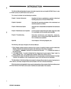 Canon Wide-Format-BubbleJet BJ-W7000 Parts and Service Manual