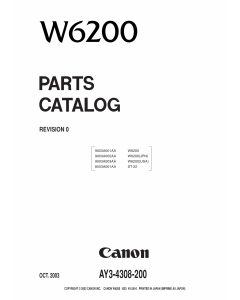 Canon Wide-Format-InkJet W6200 Parts Catalog Manual