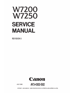 Canon Wide-Format-InkJet W7200 W7250 Service and Parts Manual