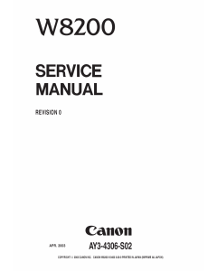 Canon Wide-Format-InkJet W8200 Service Manual