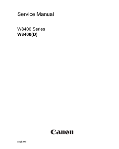 Canon Wide-Format-InkJet W8400D Service Manual