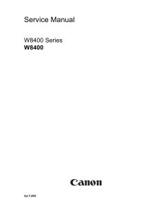 Canon Wide-Format-InkJet W8400 Parts and Service Manual