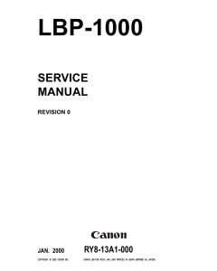 Canon imageCLASS LBP-1000 Service Manual