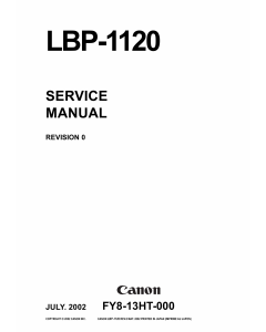 Canon imageCLASS LBP-1120 Service Manual
