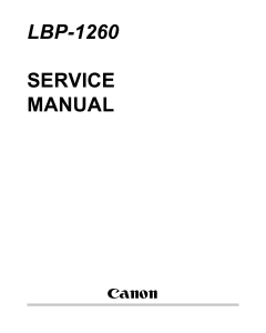Canon imageCLASS LBP-1260 Service Manual