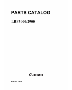 Canon imageCLASS LBP-3000 2900 Parts Catalog Manual