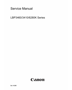 Canon imageCLASS LBP-3140 3460 6280K Service Manual