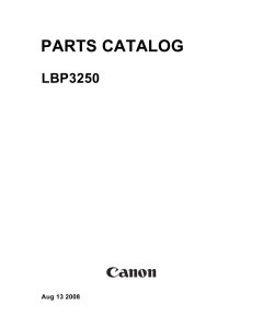 Canon imageCLASS LBP-3250 Parts Catalog Manual