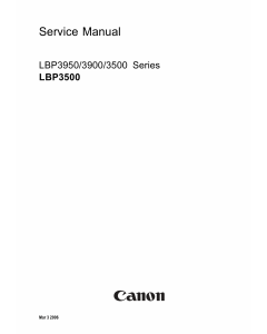 Canon imageCLASS LBP-3950 3900 3500 Parts and Service Manual