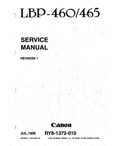 Canon imageCLASS LBP-460 465 Service Manual