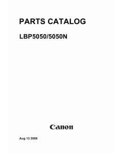 Canon imageCLASS LBP-5050 5050N Parts Catalog Manual