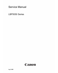 Canon imageCLASS LBP-5050 Service Manual