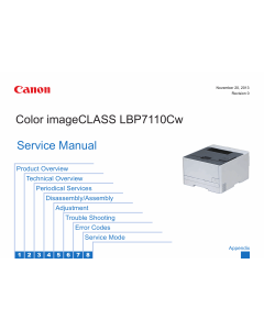 Canon imageCLASS LBP-7100C 7110Cw 7100Cn 7110C 7110Cn 7110 Service Manual