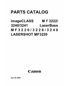 Canon imageCLASS MF-3220 3222 3228 3240 Parts Catalog Manual