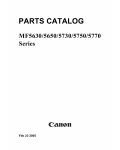 Canon imageCLASS MF-5630 MF5650 MF5730 MF5750 MF5770 Parts Catalog Manual