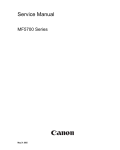 Canon imageCLASS MF-5700 Service and Parts Manual