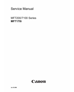 Canon imageCLASS MF-7170i Service Manual