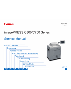 Canon imagePRESS C800 C700 Service Manual