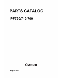 Canon imagePROGRAF iPF-720 710 700 Parts Catalog Manual